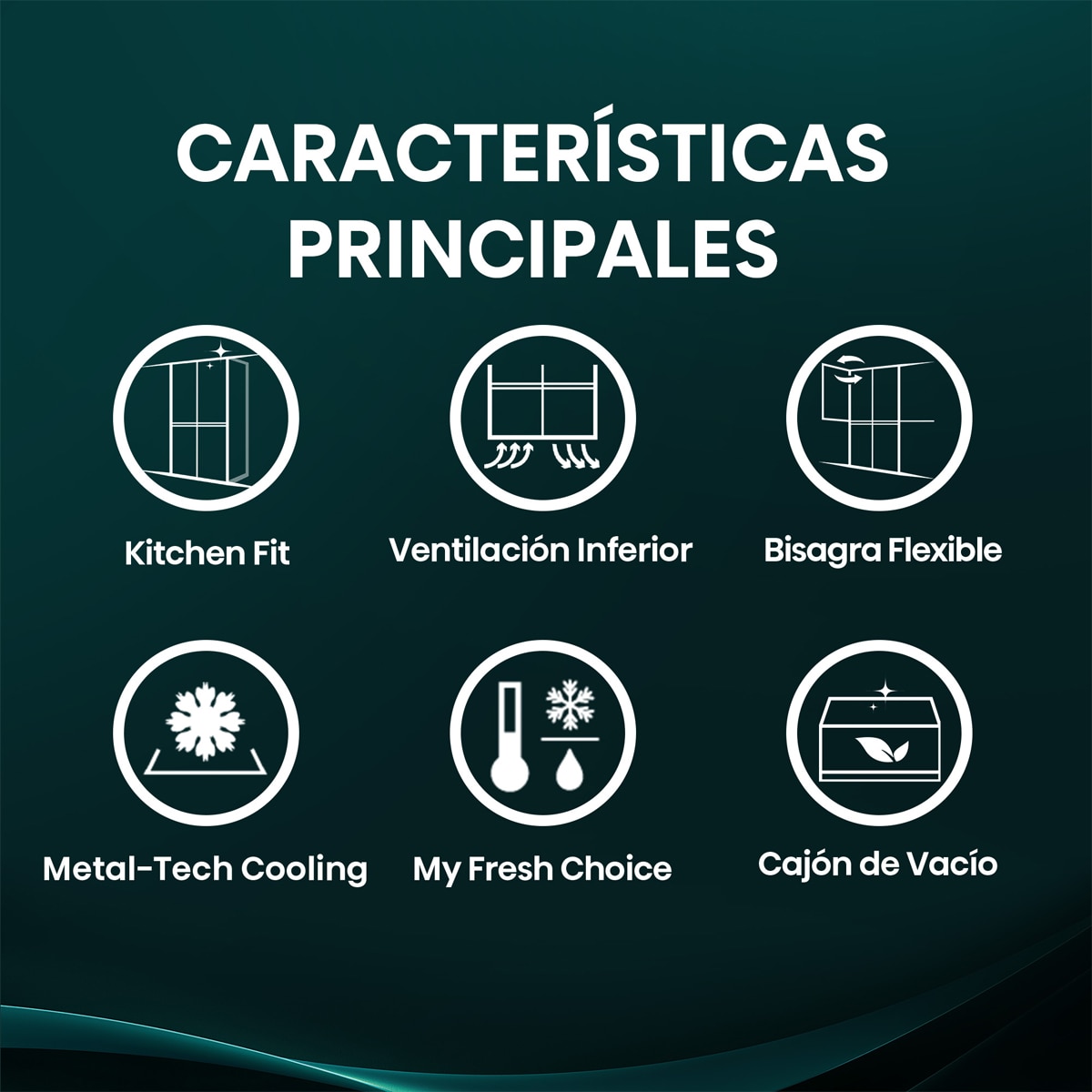 Frigorífico americano Hisense No Frost Serie Kitchen FIT - RQ768N4GBE Cristal negro-7