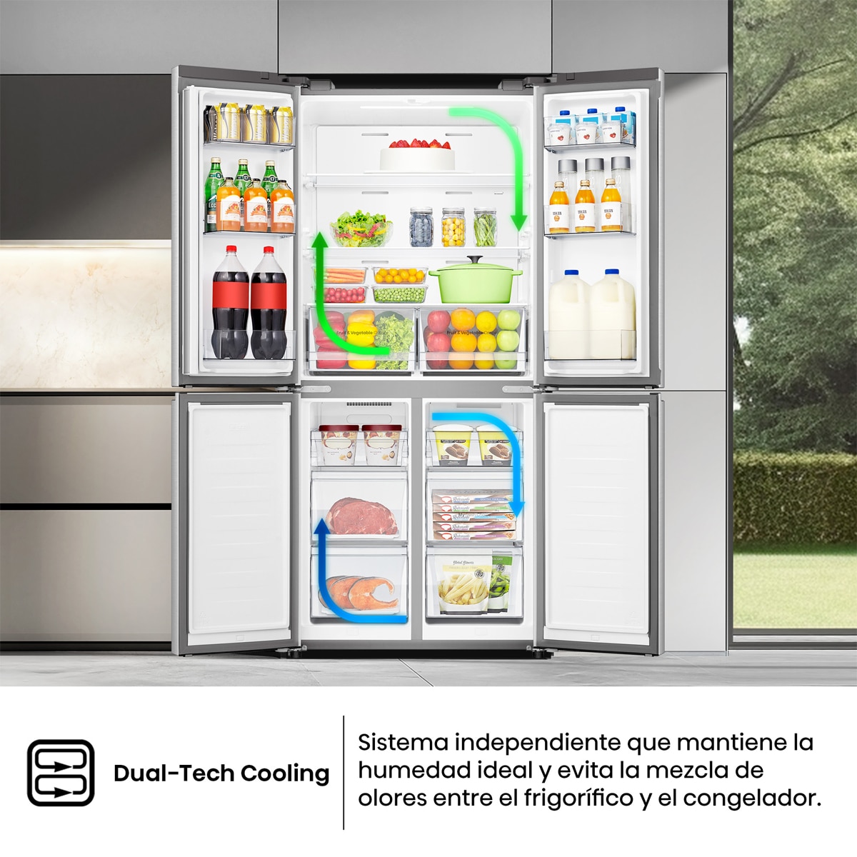 Frigorífico americano Hisense No Frost - MQ79470IE Inox-7