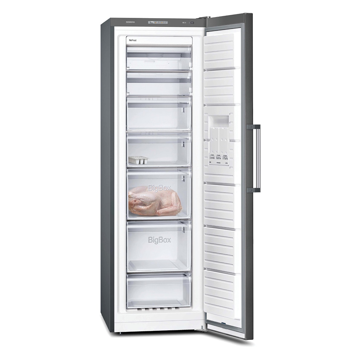 Congelador 1 puerta Siemens iQ300, Total NoFrost - GS36NVXEV Acero negro antihuellas-3