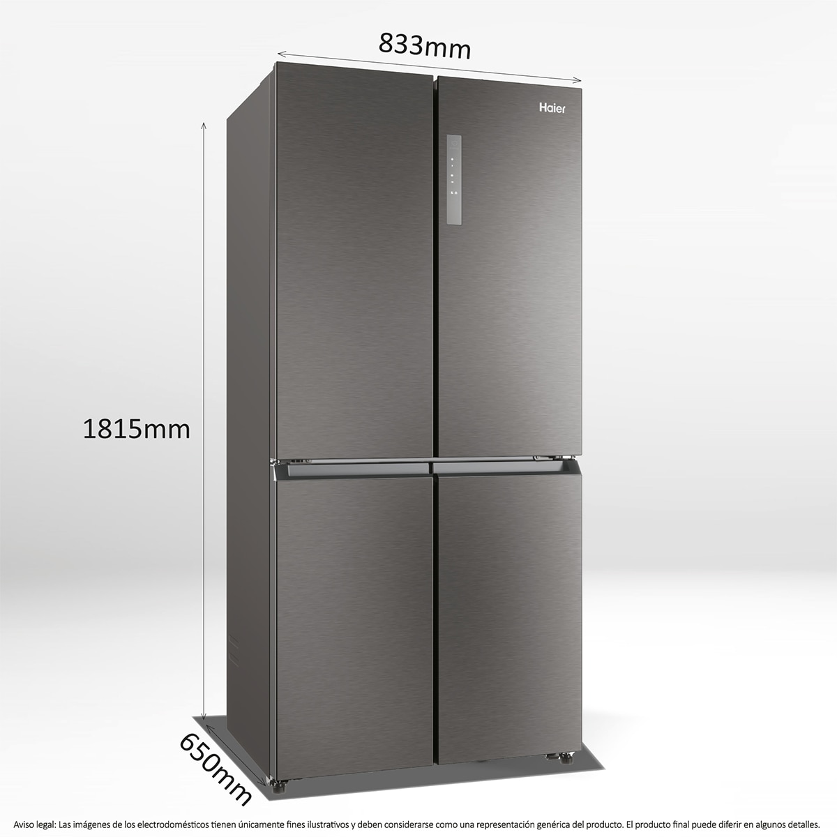 Frigorífico Americano Haier Total No Frost Cube 83 Series 3 - HCR3818ENMD Dark inox-2