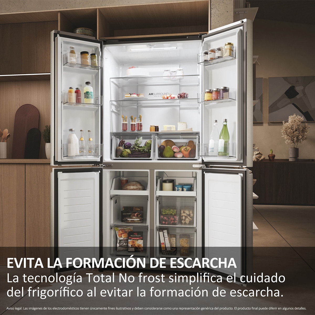 Frigorífico Americano Haier Total No Frost Cube 83 Series 3 - HCR3818ENMD Dark inox-7