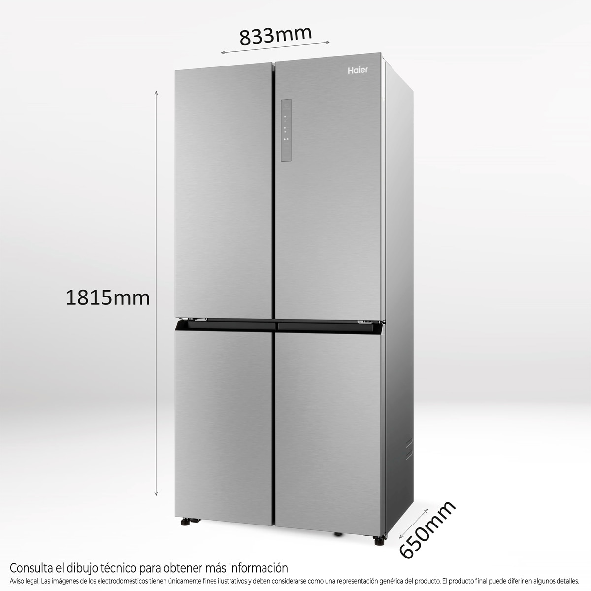 Frigorífico Americano Haier Total No Frost Cube 83 Series 3 - HCR3818DNMM Inox-2