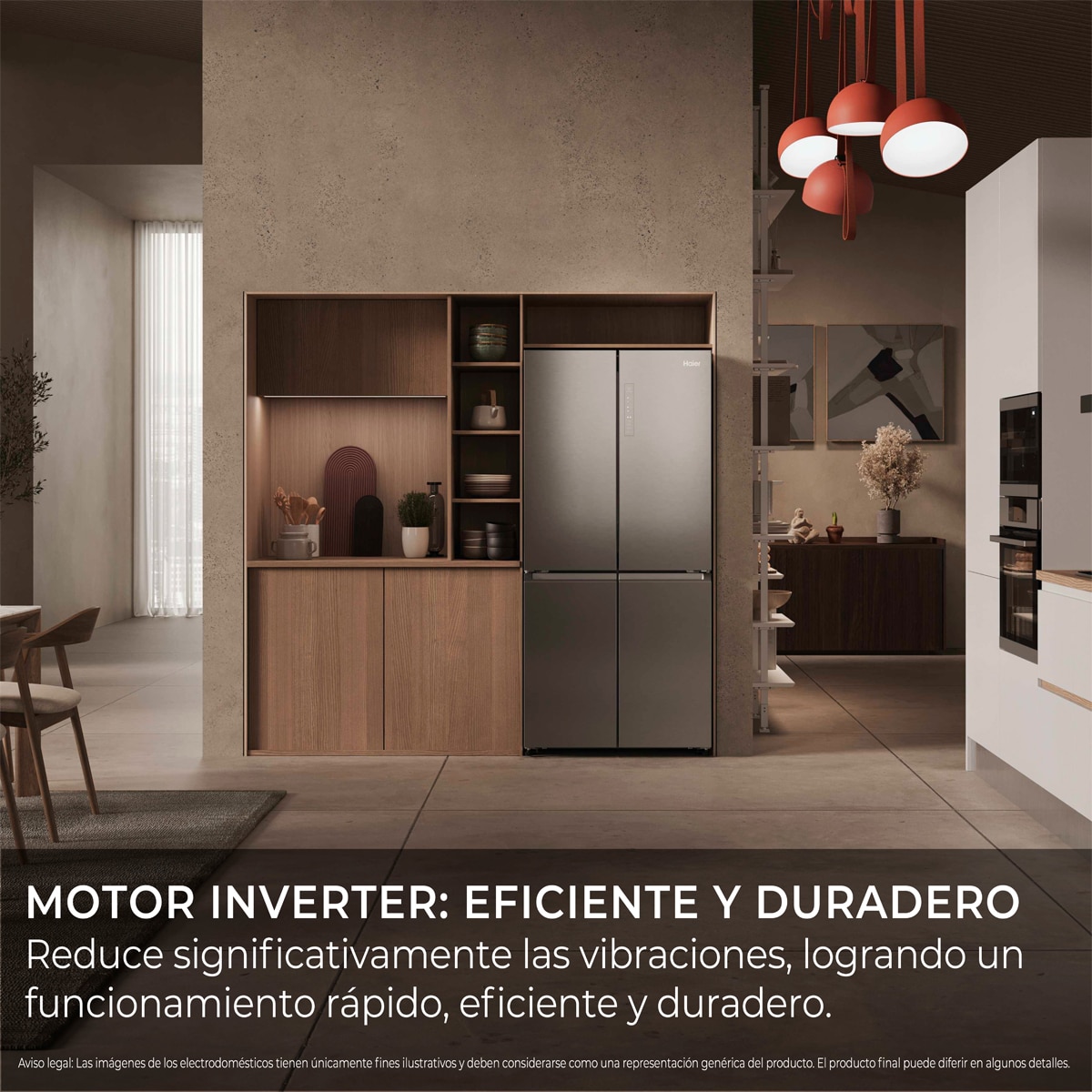 Frigorífico Americano Haier Total No Frost Cube 83 Series 3 - HCR3818DNMM Inox-6