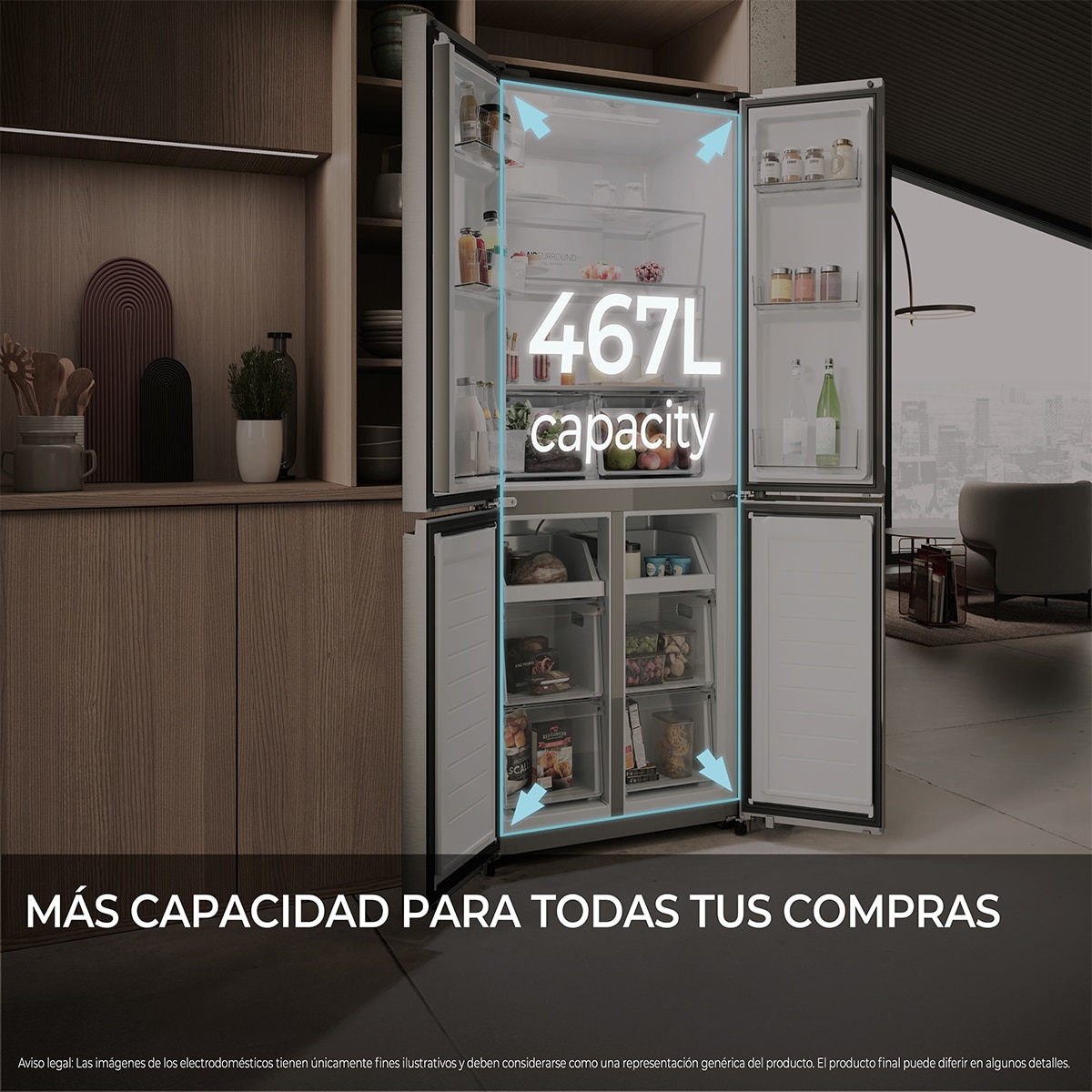 Frigorífico Americano Haier Total No Frost Cube 83 Series 3 - HCR3818DNMM Inox-9