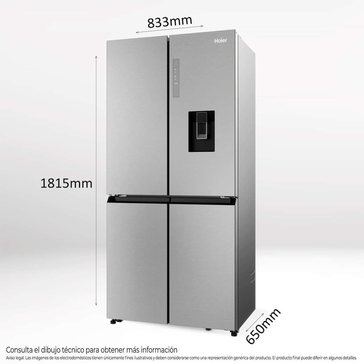 Frigorífico Americano Haier Total No Frost Cube 83 Series 3 - HCR3818DWMM Inox-2