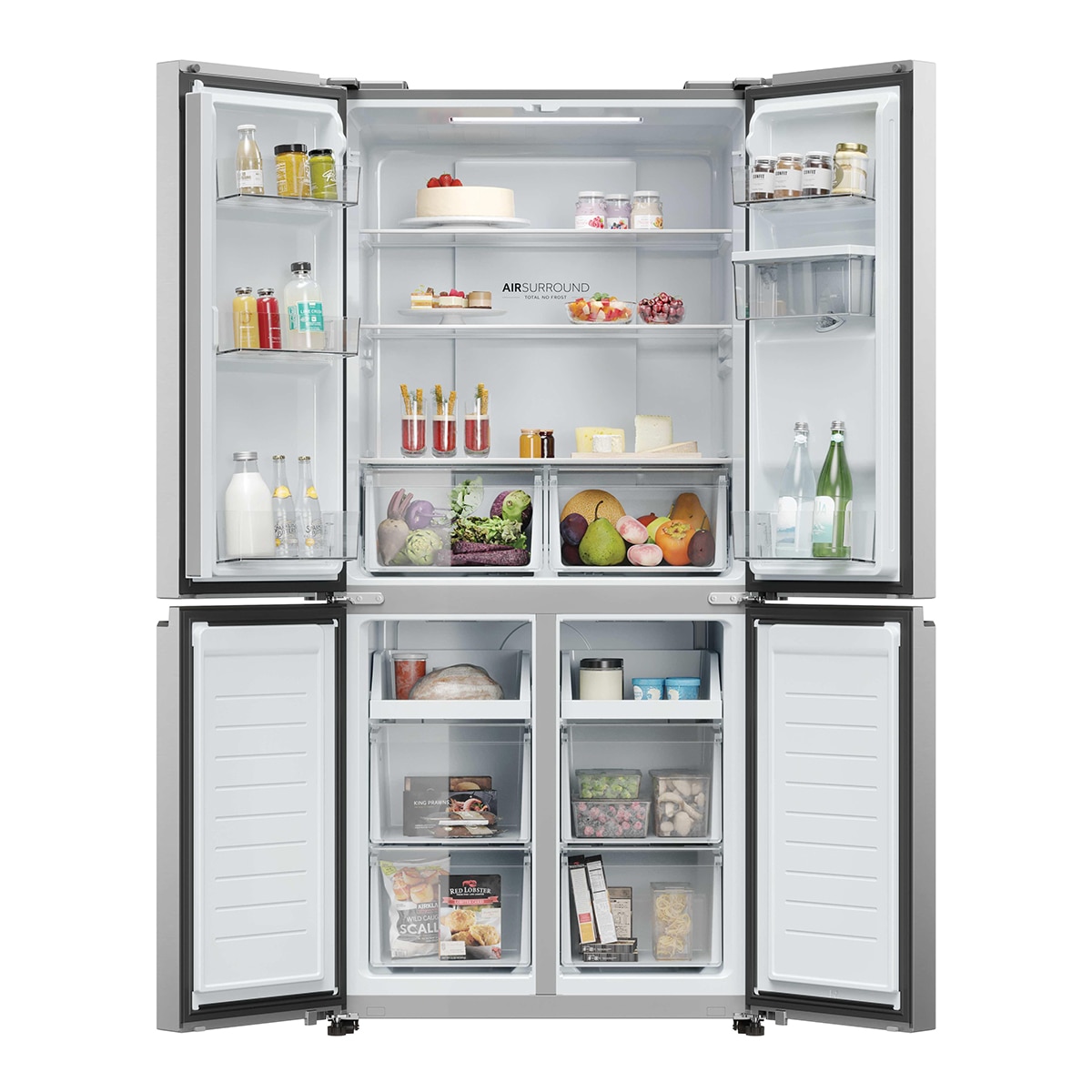 Frigorífico Americano Haier Total No Frost Cube 83 Series 3 - HCR3818DWMM Inox-4