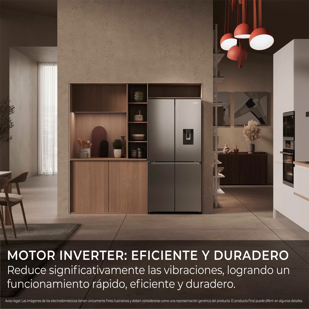 Frigorífico Americano Haier Total No Frost Cube 83 Series 3 - HCR3818DWMM Inox-6