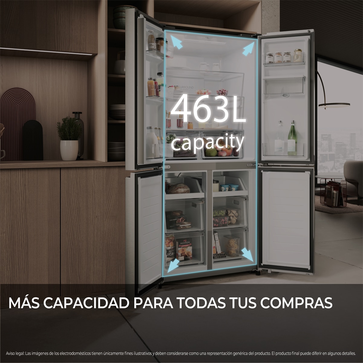 Frigorífico Americano Haier Total No Frost Cube 83 Series 3 - HCR3818DWMM Inox-9