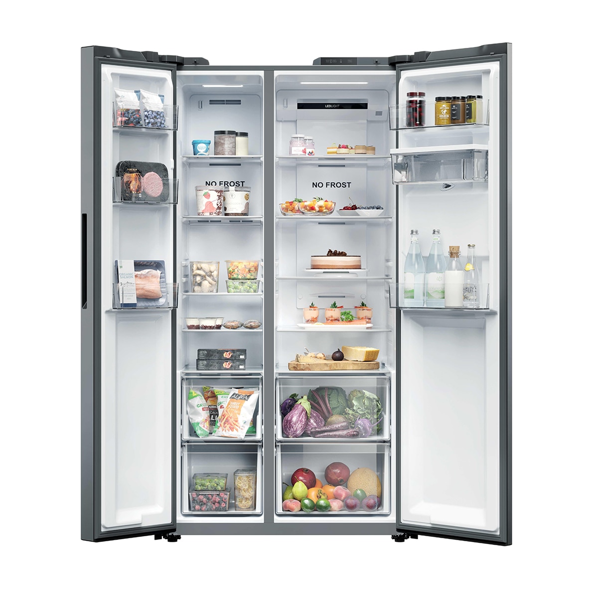 Frigorífico Americano Candy Total No Frost, Side by Side - CNSQ2T918EWX Inox-2