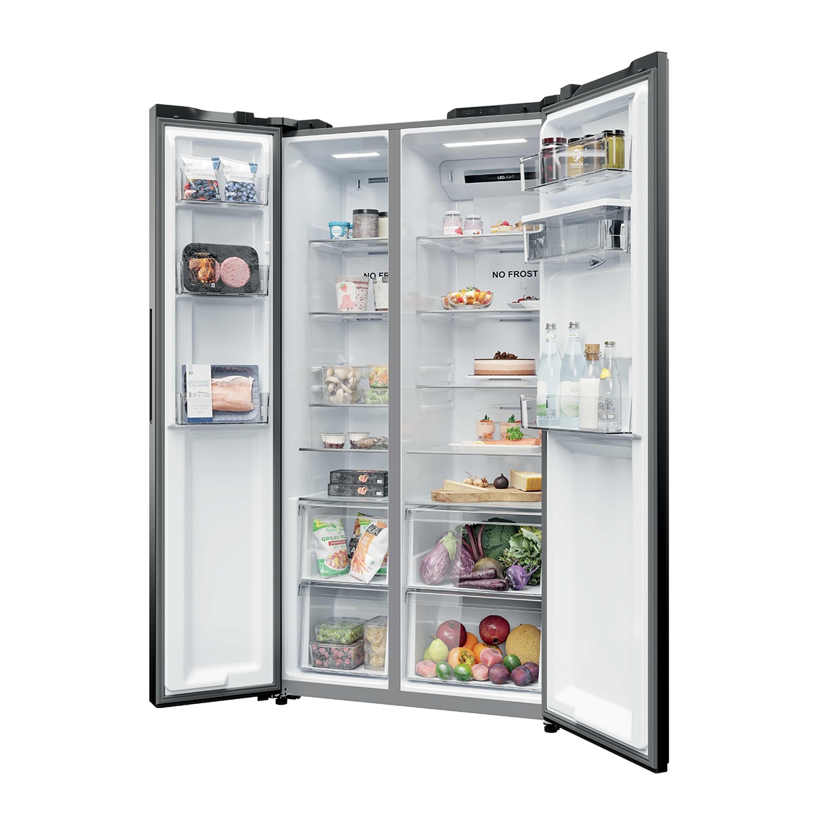 Frigorífico Americano Candy Total No Frost, Side by Side - CNSQ2T918EWX Inox-4