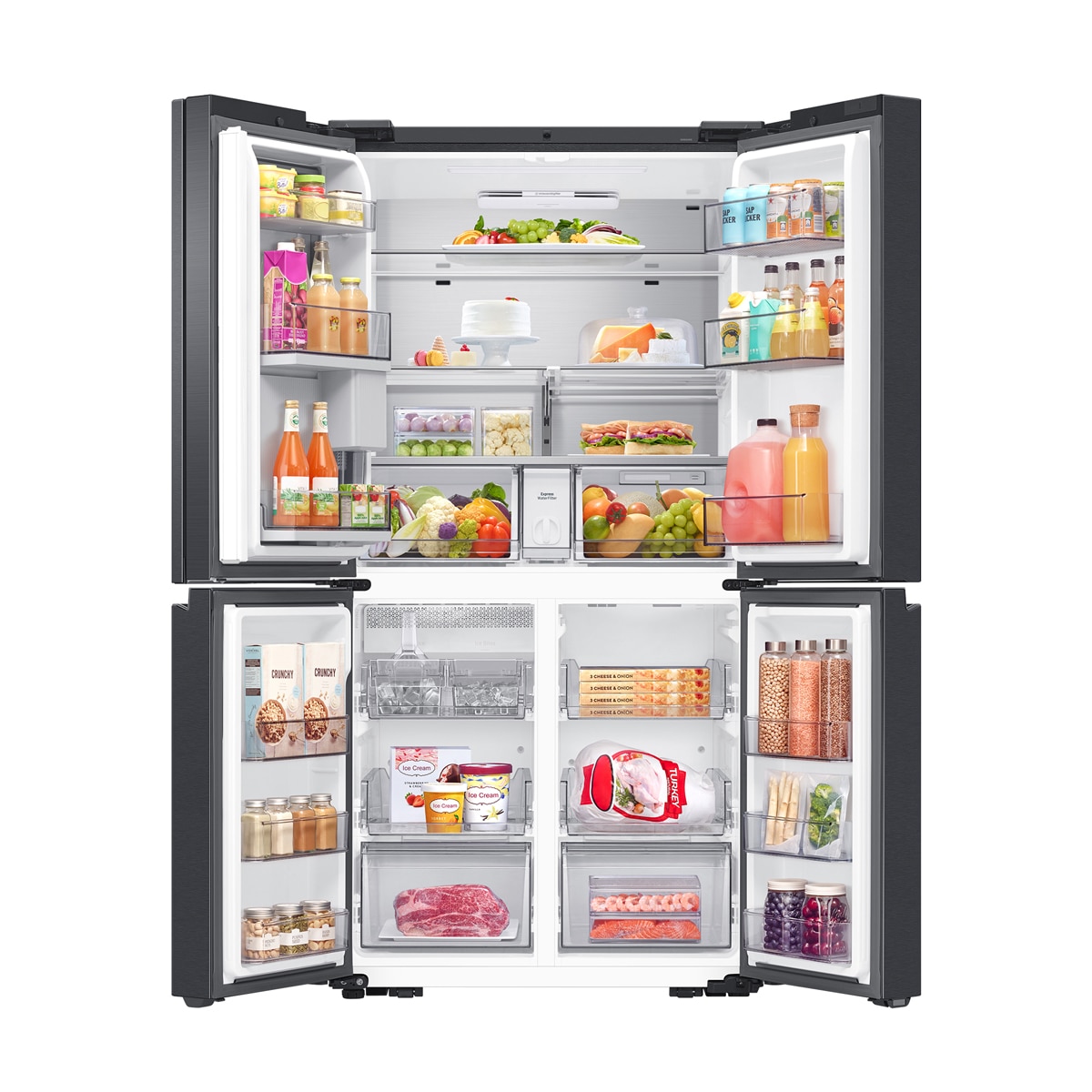 Frigorífico French Door Samsung AI Family Hub™  183cm Triple Cooling Plus™ 636 L - RF65DG9H0EB1EF Grafito-11