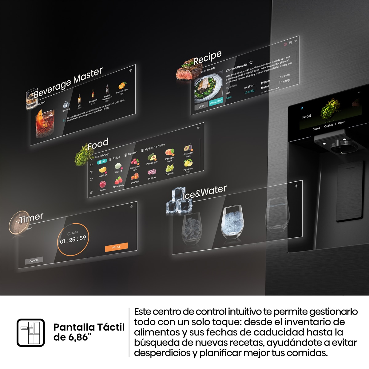 Frigorífico Americano Hisense 4 Puertas, Total No Frost -RQ600P7SKE Negro-7