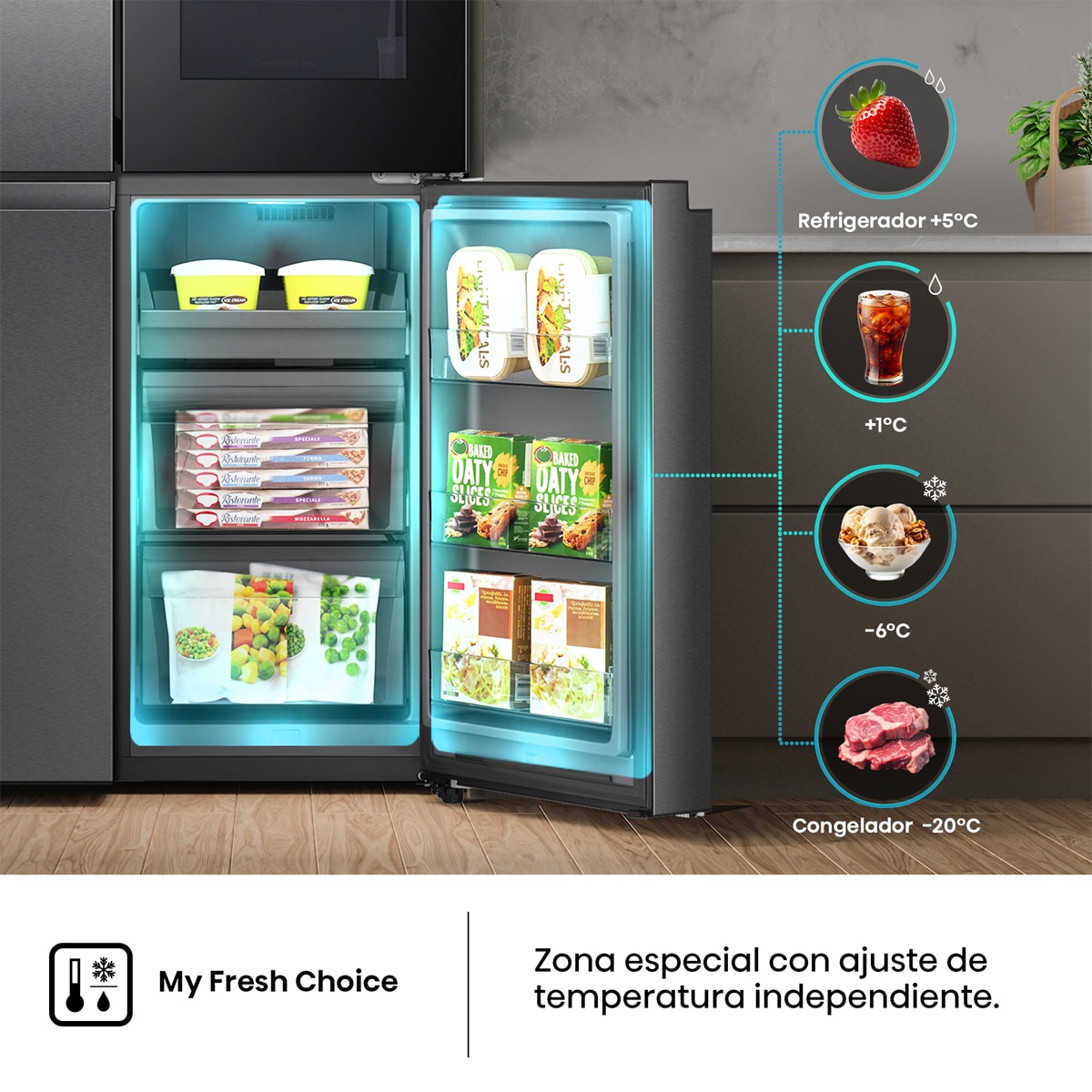 Frigorífico Americano Hisense 4 Puertas, Total No Frost -RQ600P7SKE Negro-11