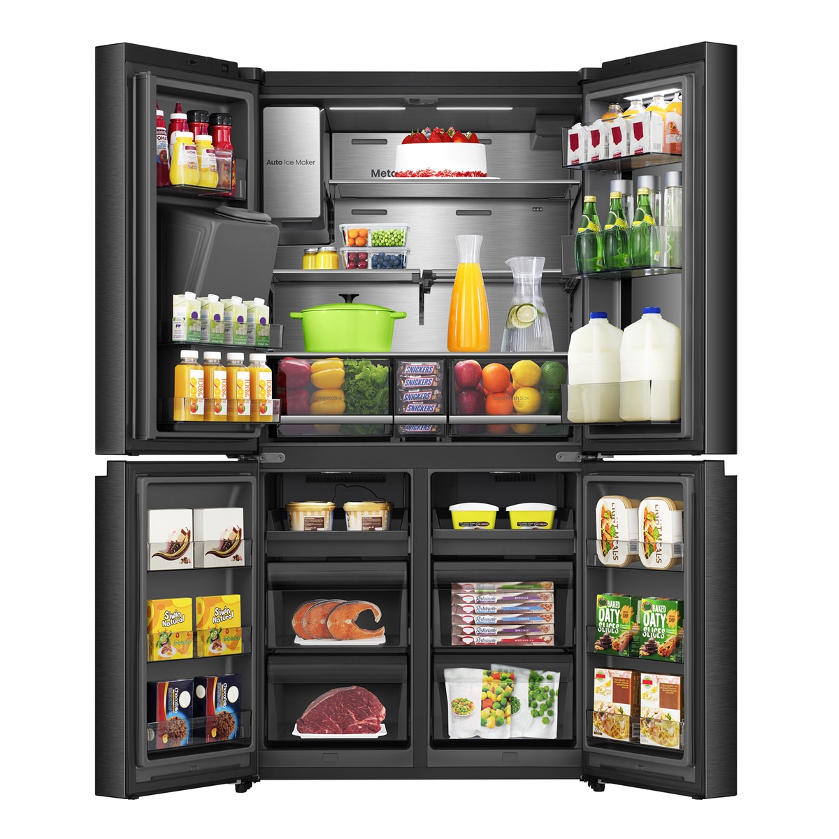 Frigorífico Americano Hisense 4 Puertas, Total No Frost -RQ600P7SKE Negro-17