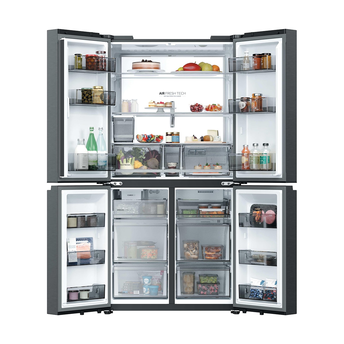 Frigorífico Americano Haier Total No Frost, fabricador de hielo, HORIZON - HCR79F18CHMB Negro-3