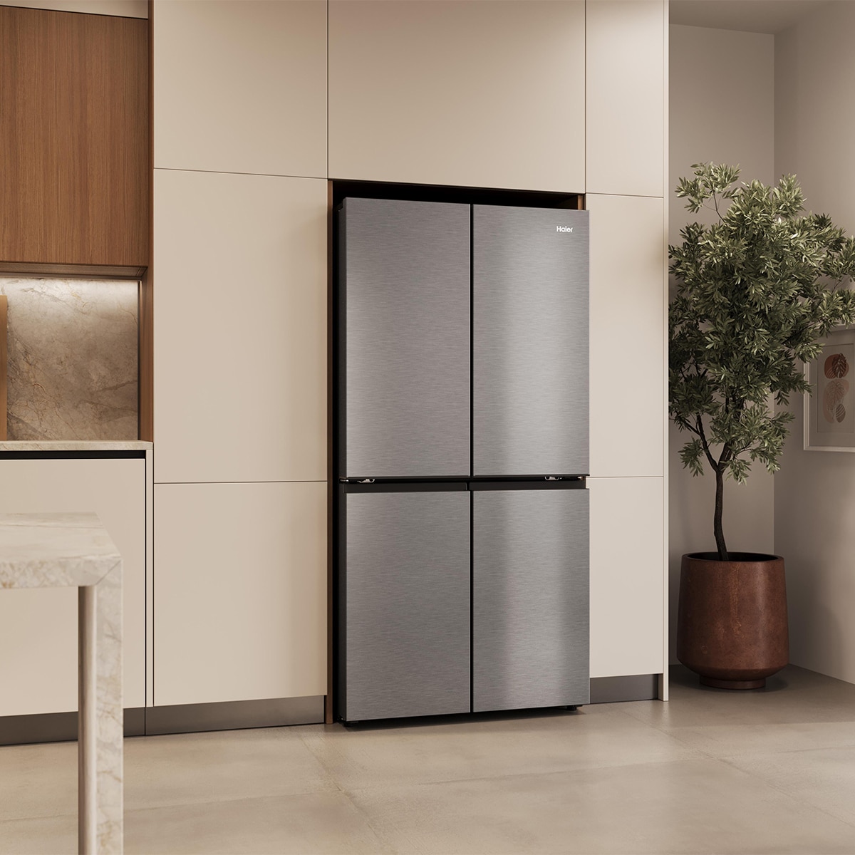 Frigorífico Americano Haier Total No Frost, Metal Fresh, HORIZON - HCR59F18DNMM Inox-10