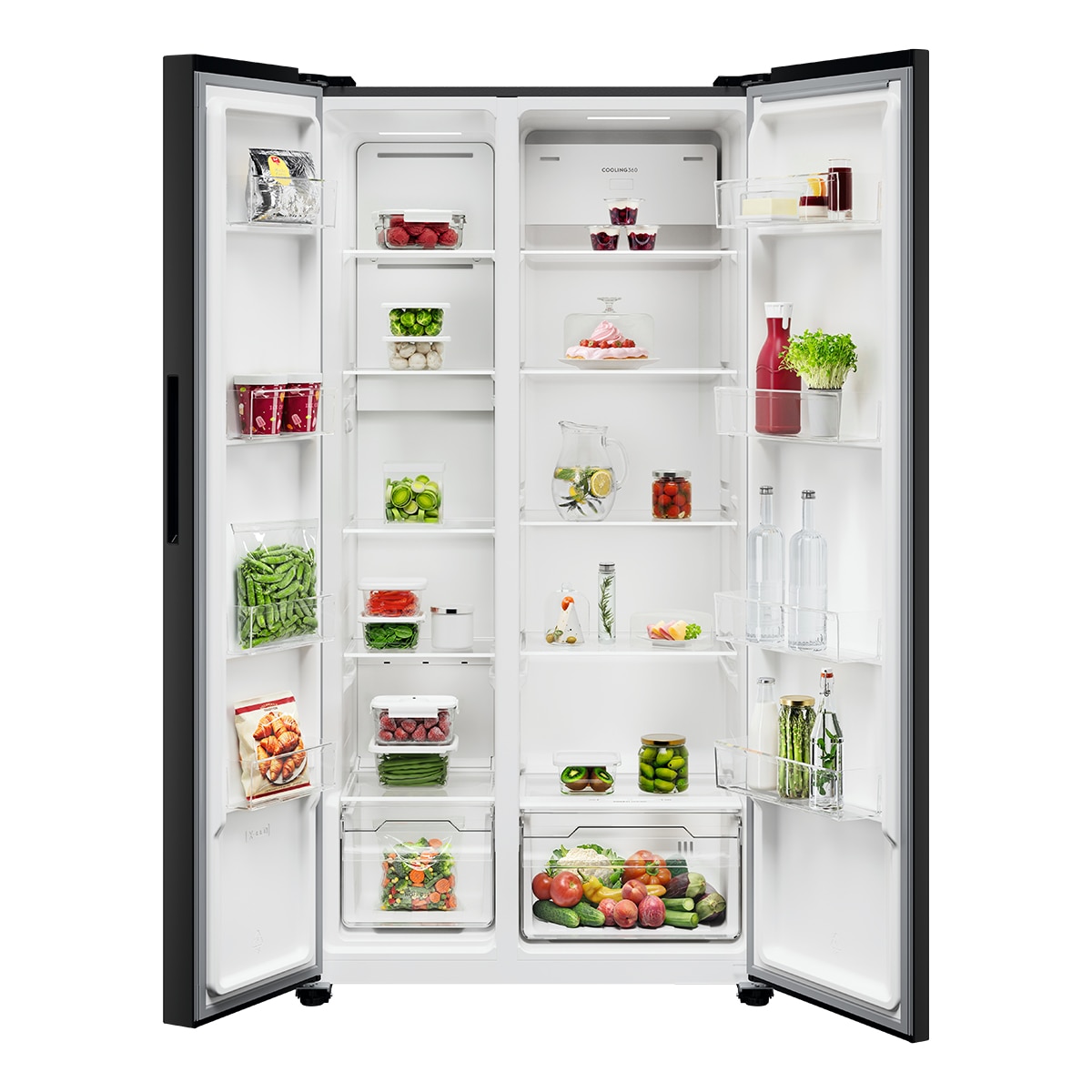 Frigorífico americano AEG, No frost, Cooling 360, Control humedad, TX6MR531EE - Cristal negro Cristal negro-3