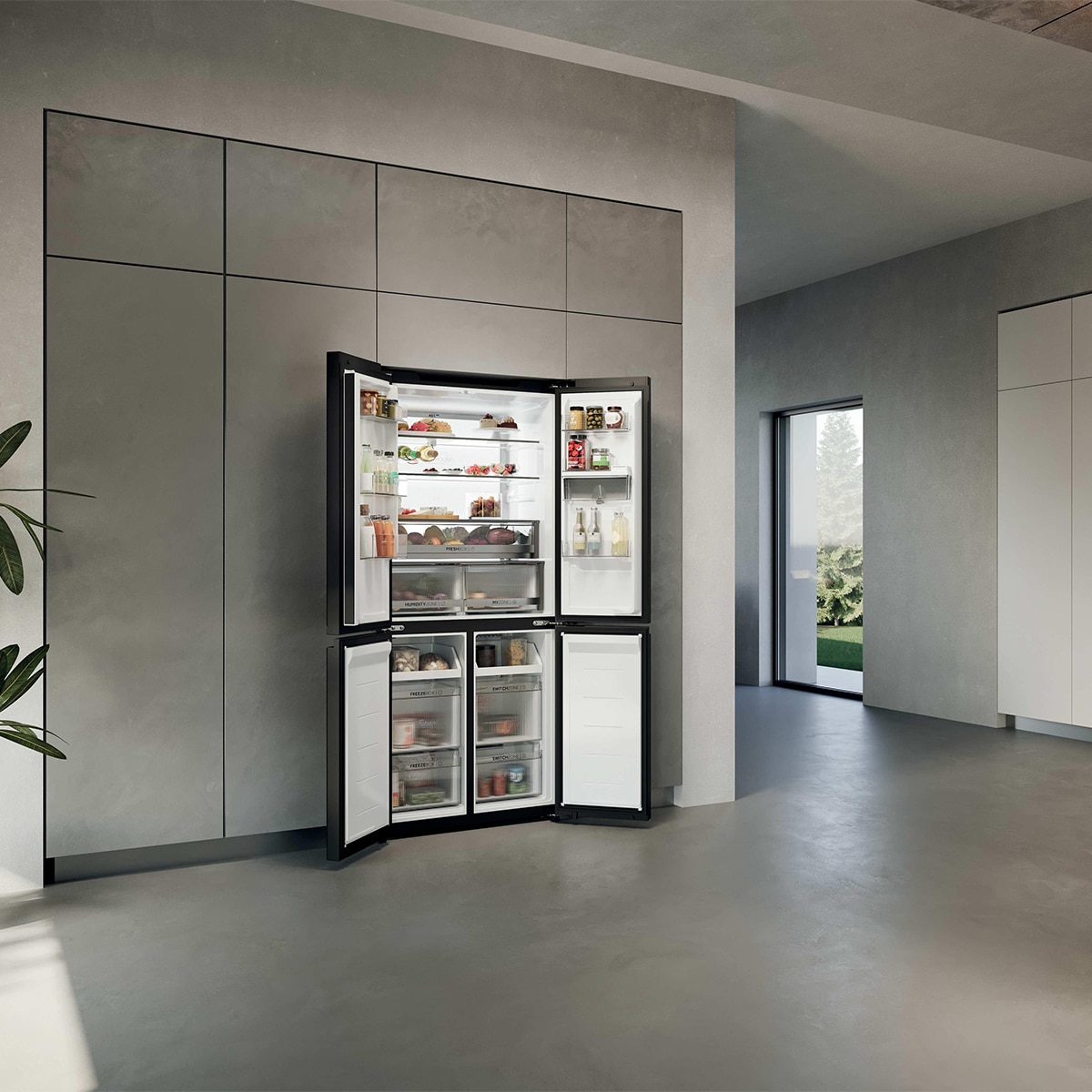 Frigorífico Americano Haier Total No Frost Cube 83 Series 7 - HCKR7819DWGB Negro-13