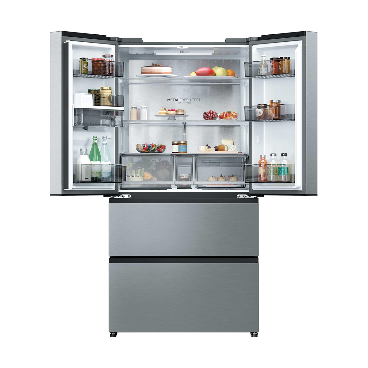 Frigorífico Americano Haier Total No Frost Horizon - HFR59F18CWMM Inox-3