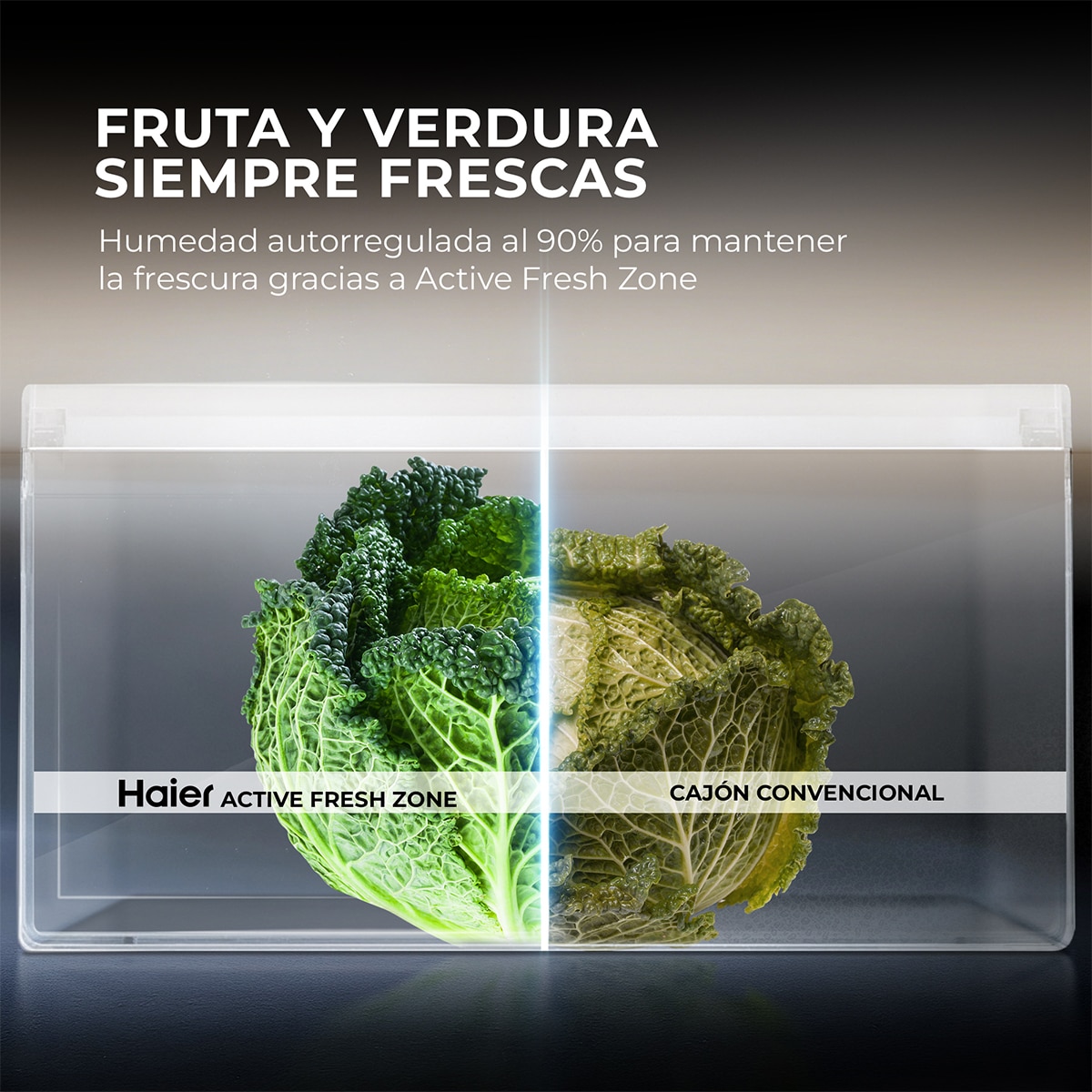 Frigorífico Americano Haier Total No Frost Horizon - HFR59F18CWMM Inox-9