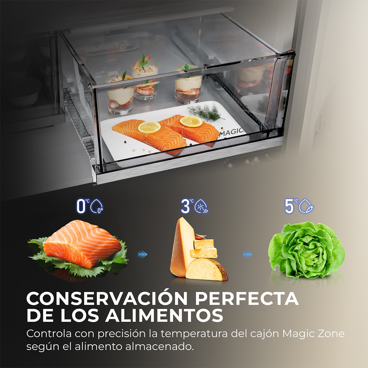 Frigorífico Americano Haier Total No Frost Horizon - HFR59F18CWMM Inox-11