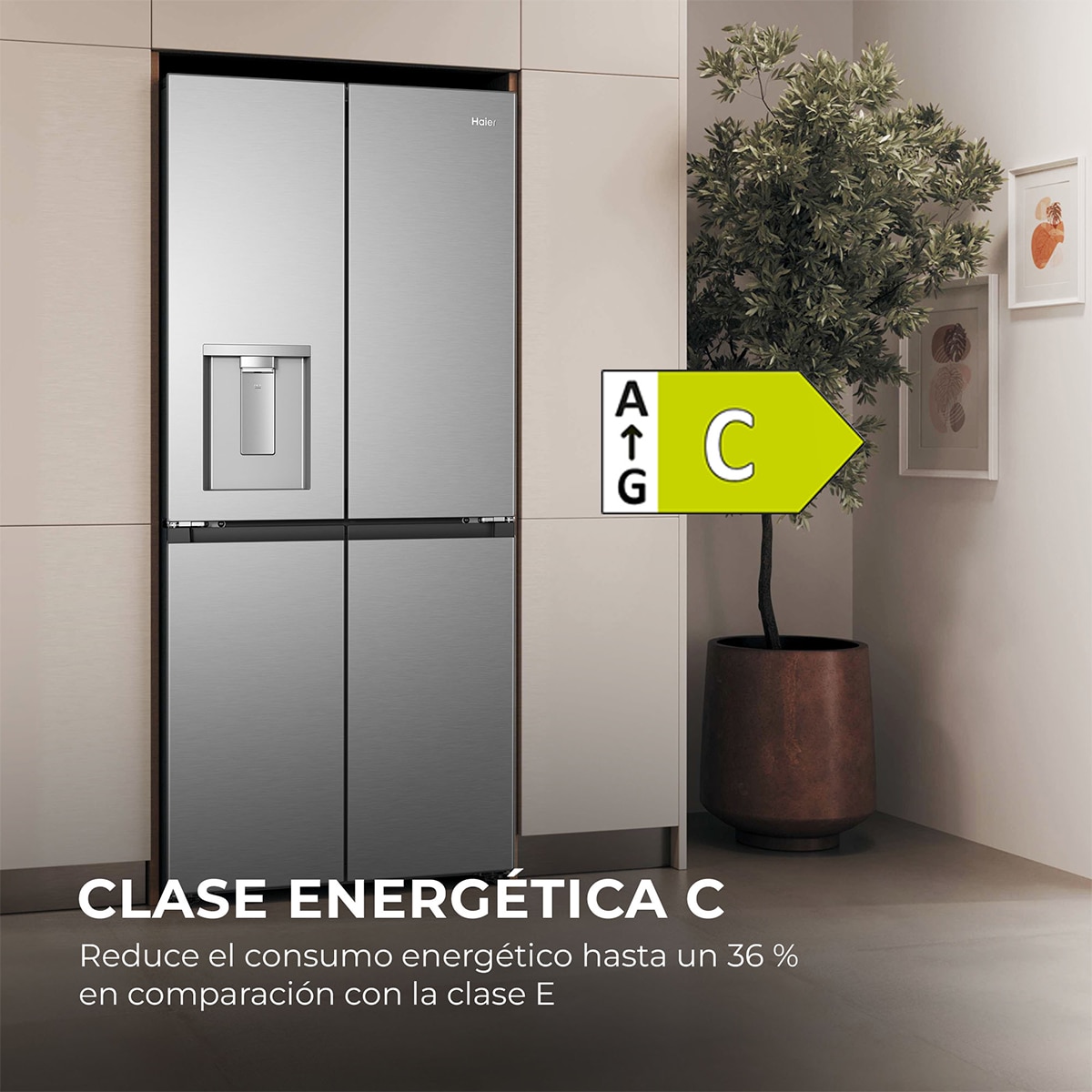 Frigorífico Americano Haier Total No Frost Rise - HCR58S18CWMM - Inox Inox-8
