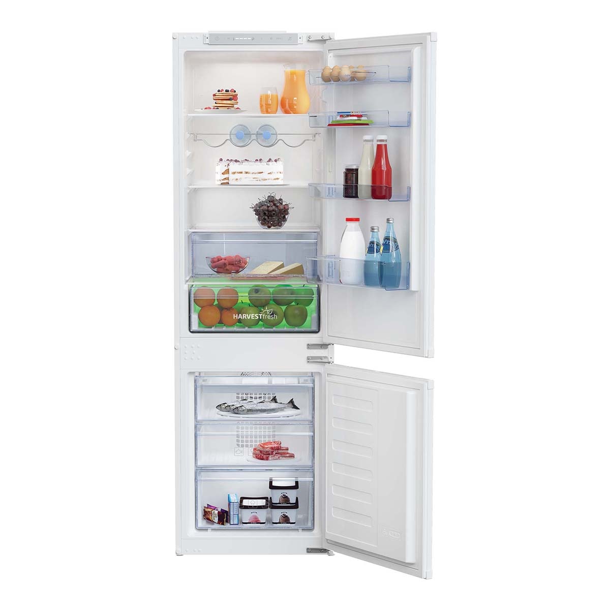 Frigorífico integrable Combi Beko congelador No frost - BCHA275E4SN - Blanco Blanco-1