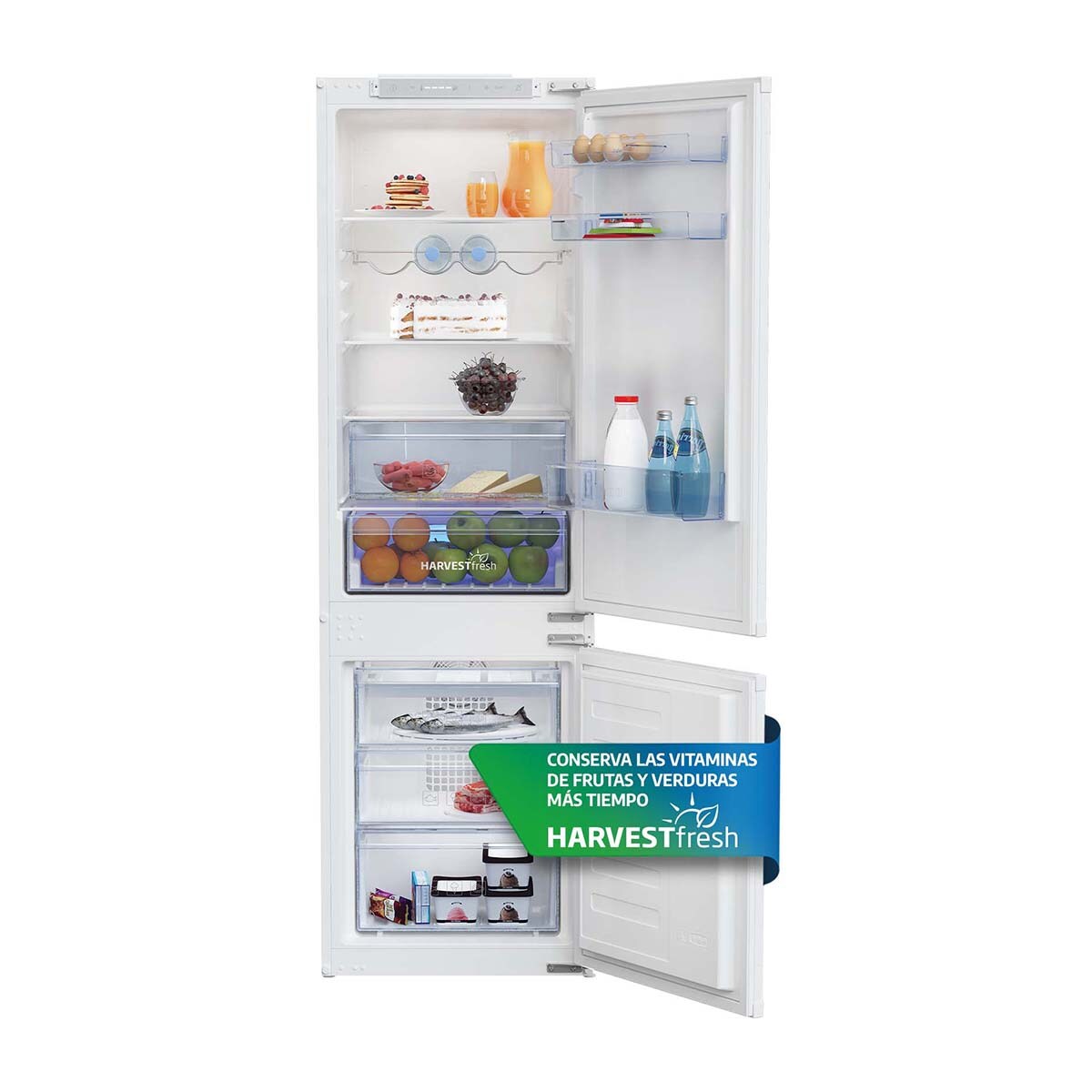 Frigorífico integrable Combi Beko congelador No frost - BCHA275E4SN Blanco-3