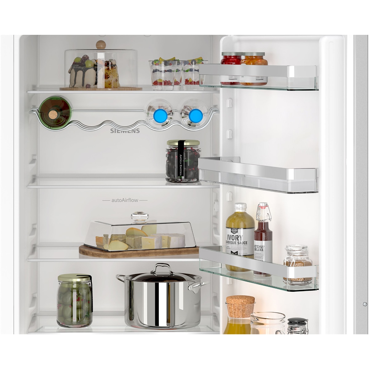 Frigorífico Combi integrable Siemens, iQ300, hyperFresh plus - KI86VVSE0 - Blanco Blanco-4