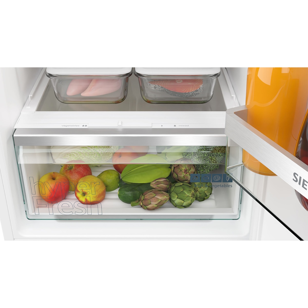 Frigorífico Combi integrable Siemens, iQ300, hyperFresh plus - KI86VVSE0 - Blanco Blanco-5