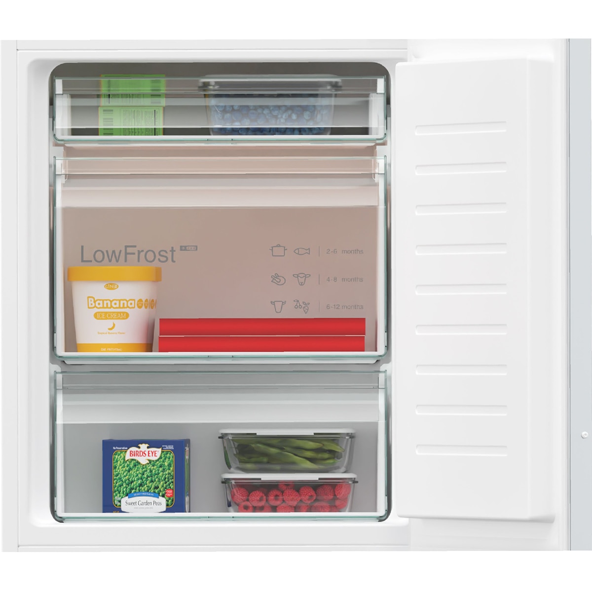 Frigorífico Combi integrable Siemens, iQ300, hyperFresh plus - KI86VVSE0 - Blanco Blanco-7