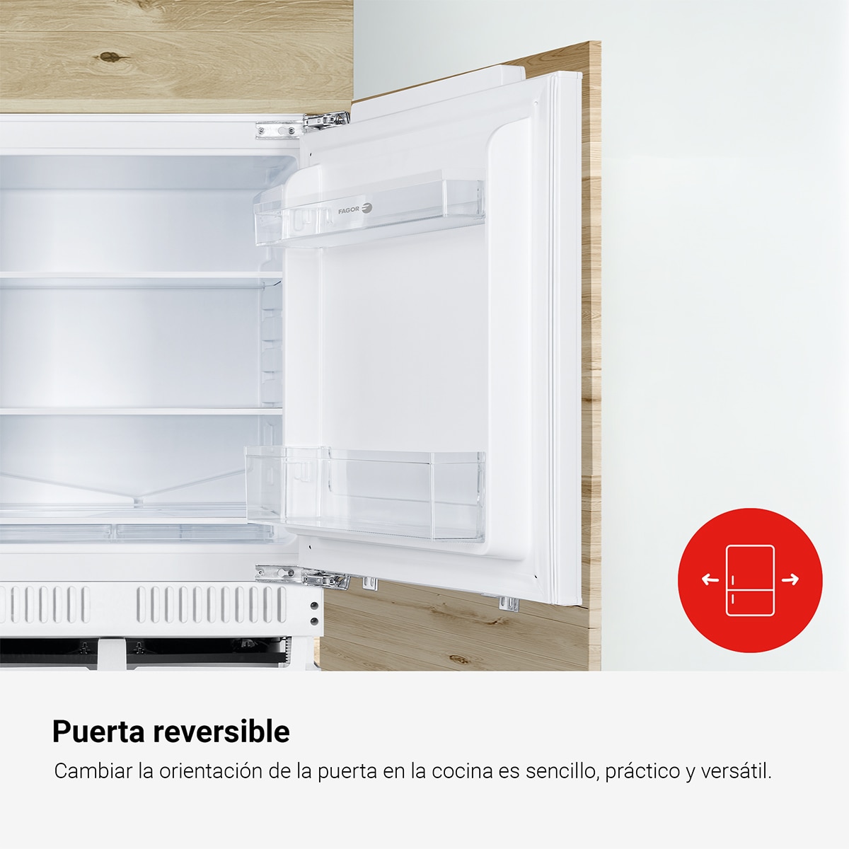 Frigorífico Mini de 1 Porta Encastrável Fagor 3FIS-840 de 81,8 cm - Branco Branco-8