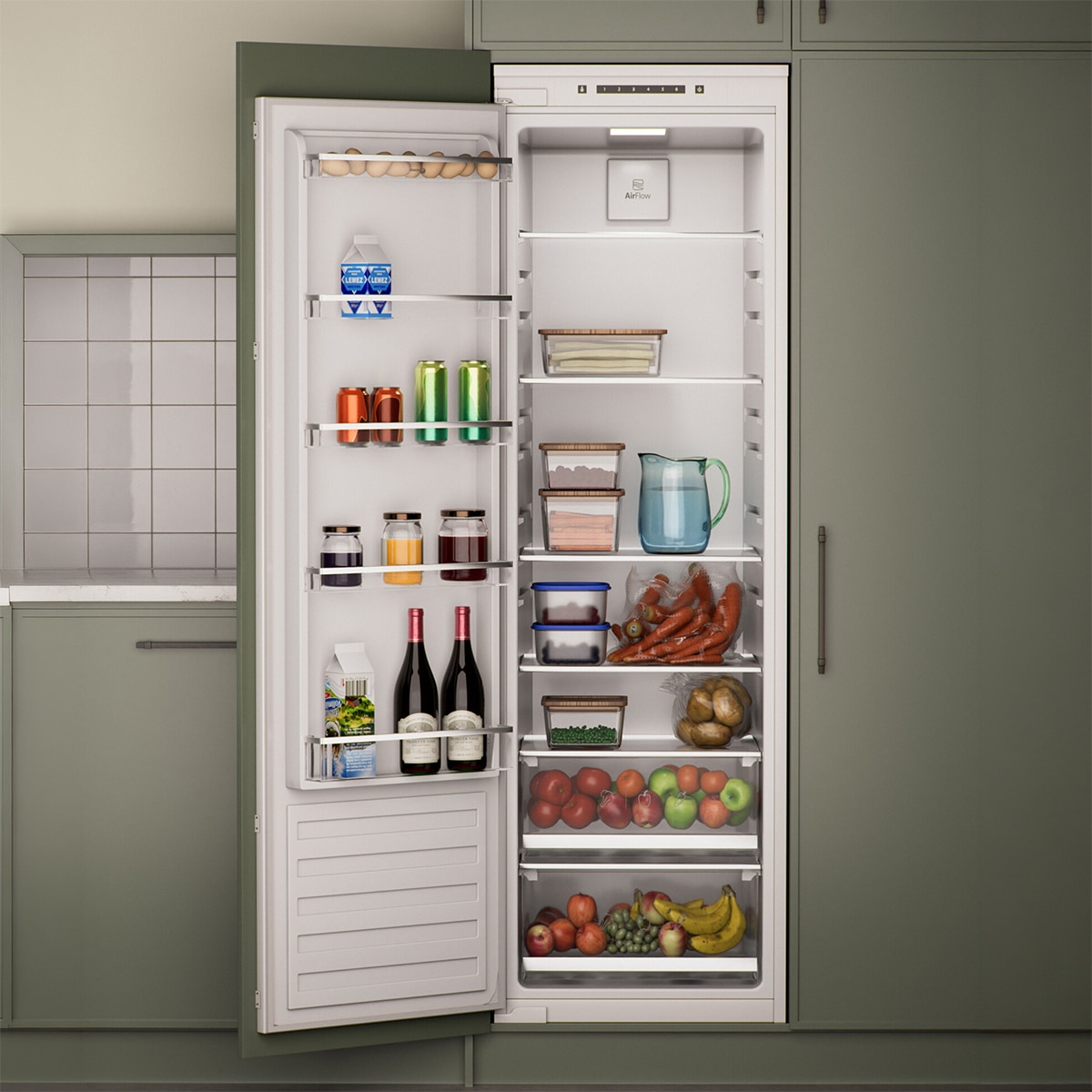 Frigorífico de 1 Porta Encastrável Fagor 3FIB-1725 com Porta Reversível e de 177,6 cm - Branco Branco-3