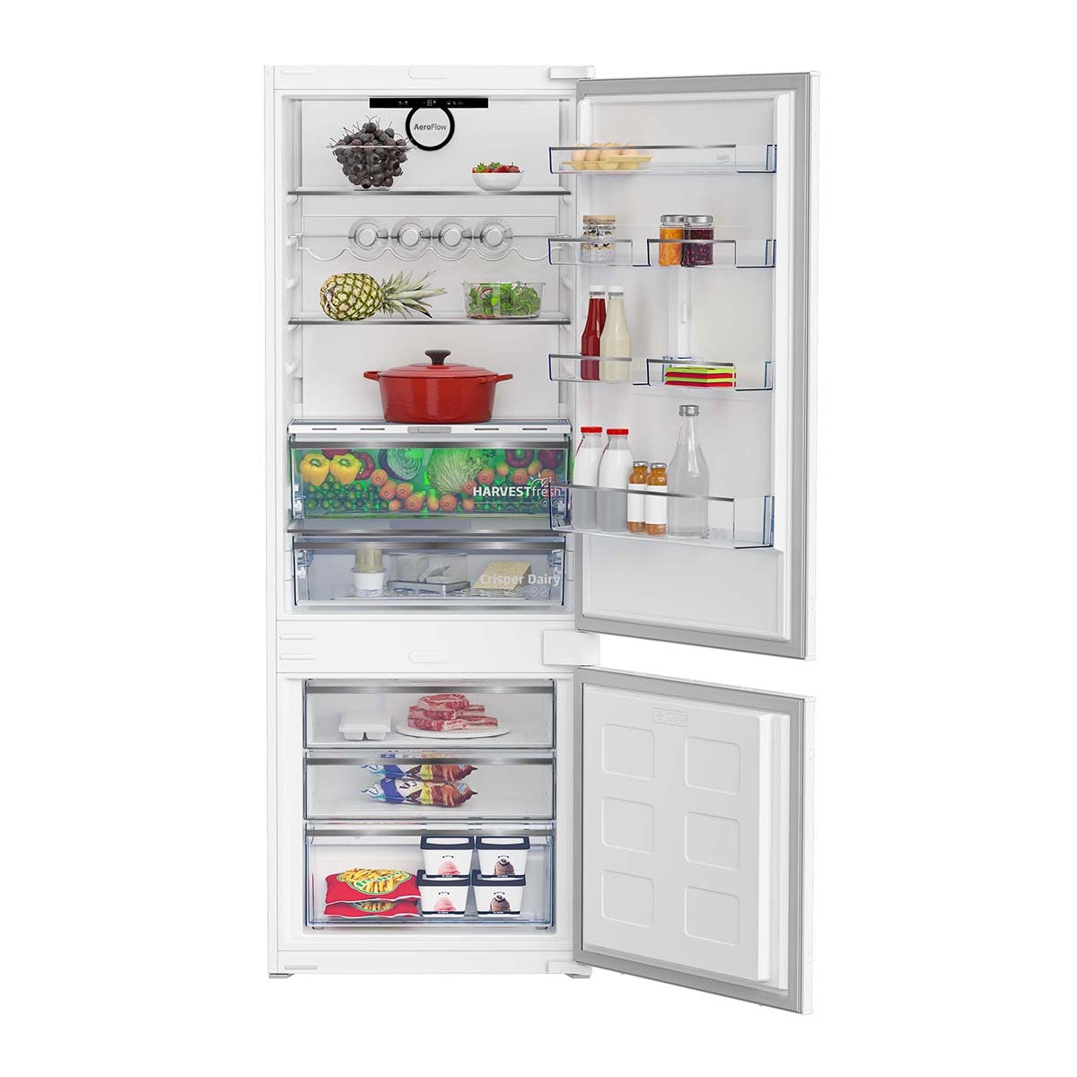 Frigorífico integrable Combi Beko NeoFrost Dual Cooling - BCNE400E40SN 1