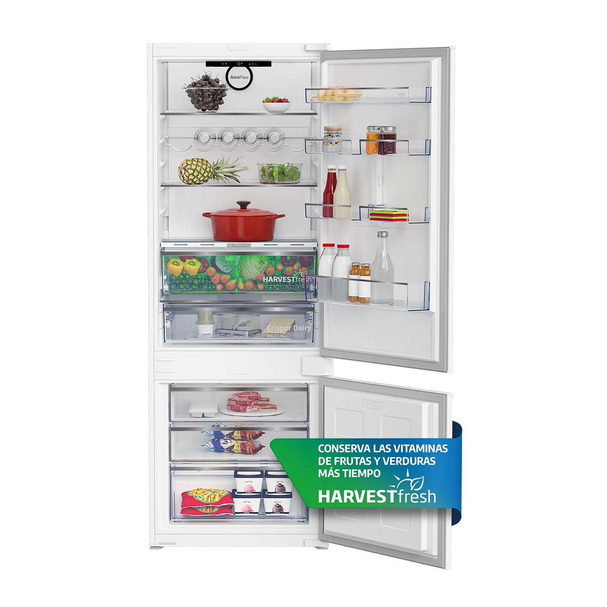 Frigorífico integrable Combi Beko NeoFrost Dual Cooling - BCNE400E40SN 6