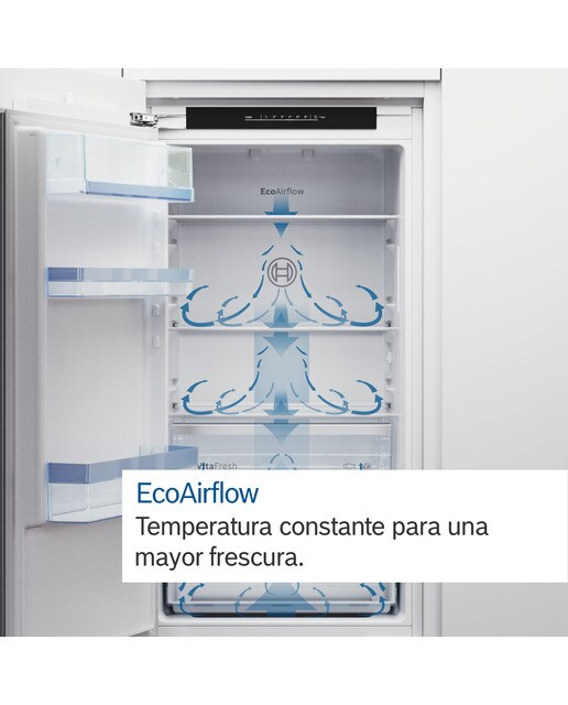 Frigorífico Combinado Encastrável Bosch Serie 6 KIN86ADD0 NoFrost, EcoAirflow e VitaFresh XXL 0 °C de 177,2 cm - Branco 3