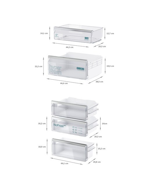 Frigorífico Combinado Encastrável Siemens iQ500 KI86NADD0 NoFrost com Sistema SoftClose e de 177,2 cm - Branco Branco-8