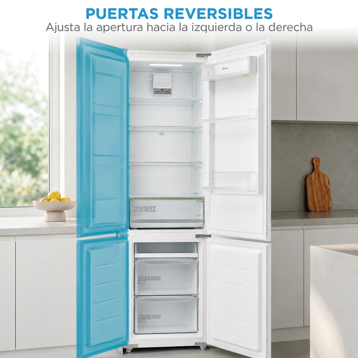 Frigorífico Combinado Encastrável Midea MDRE353FGE01 Total NoFrost e de 178,5 cm 7