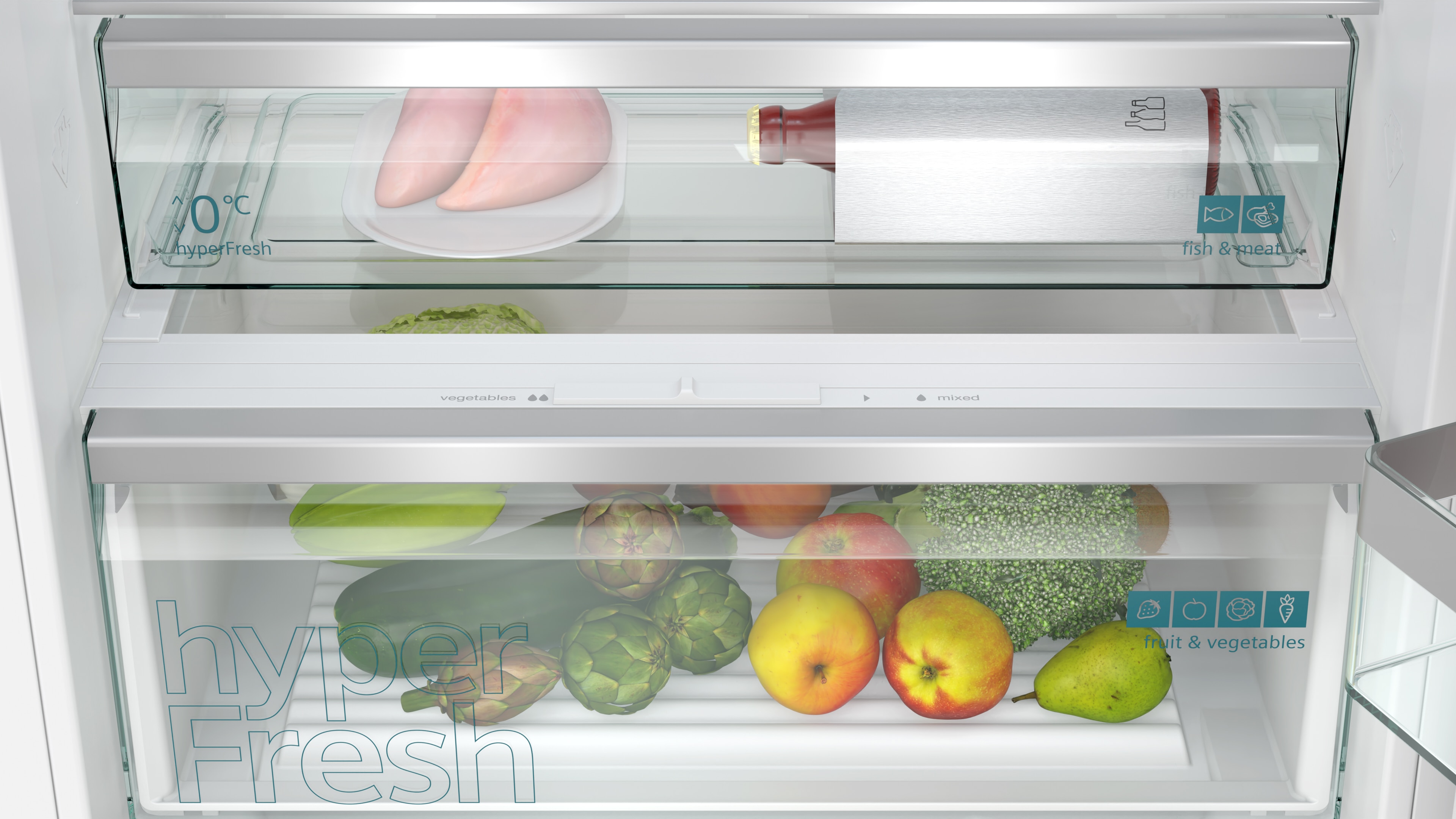 Frigorífico Combinado Encastrável Siemens com Congelador No Frost e Home Connect - KB96NADD0 6