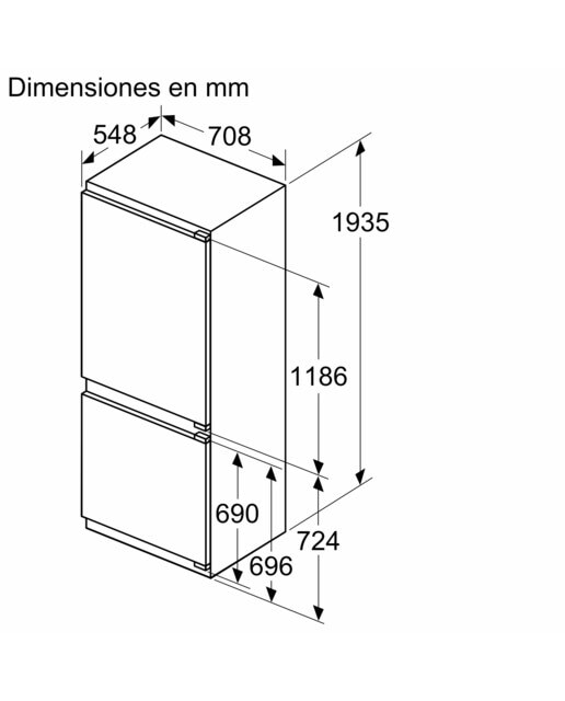 Frigorífico Combinado Encastrável Siemens iQ300 KB96NVFE0 No Frost Home Connect de 193,5 cm - Branco 2