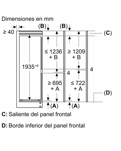 Frigorífico Combinado Encastrável Siemens KI96NVFD0 No Frost 15