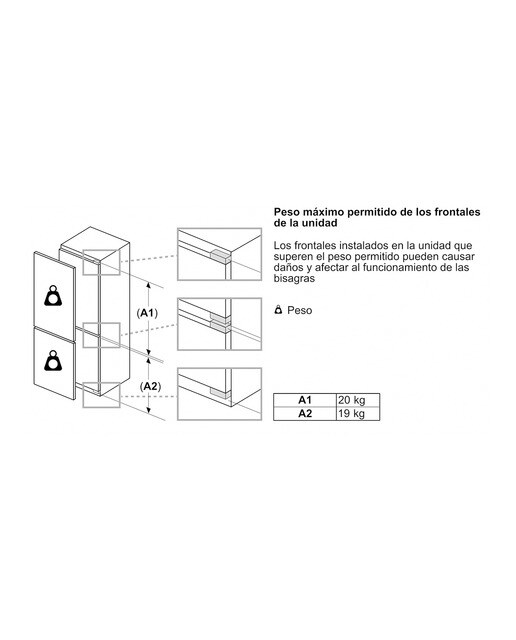 Frigorífico integrable combi Balay Cierre SoftClose - 3KID967F - Blanco Blanco-10