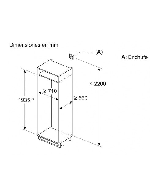 Frigorífico integrable combi Balay Congelador No Frost - 3KIE934F - Blanco Blanco-10