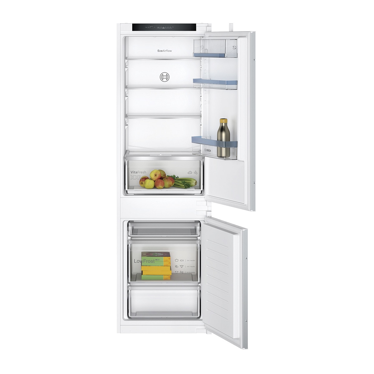 Frigorífico Combinado Encastrável Bosch Série 4 KIV86VSE0 VitaFresh XXL e LowFrost e de 177,2 cm - Branco Branco-1