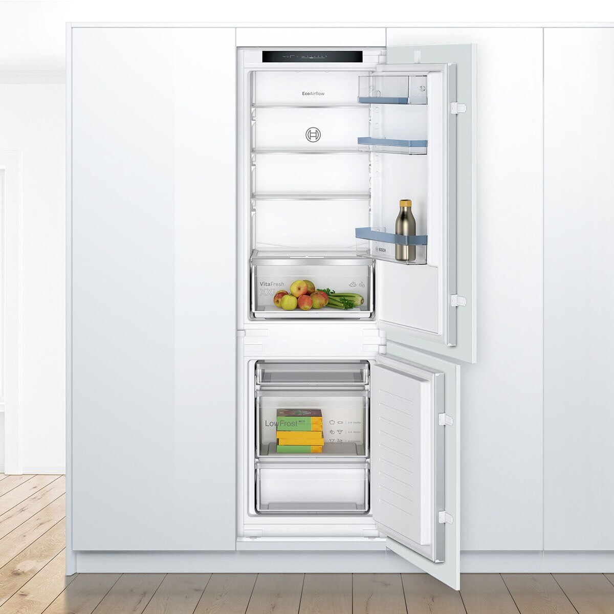 Frigorífico Combinado Encastrável Bosch Série 4 KIV86VSE0 VitaFresh XXL e LowFrost e de 177,2 cm - Branco Branco-6