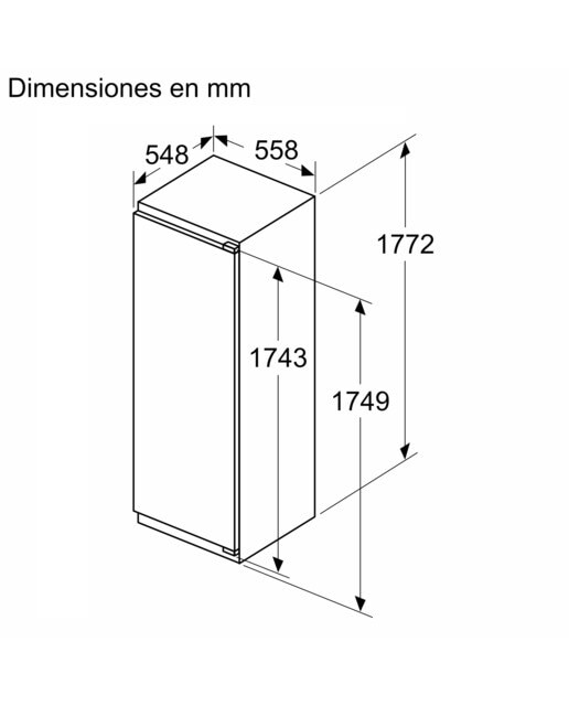 Frigorífico de 1 Porta Encastrável Bosch Serie 6 KIR81ADD0 VitaFresh, Fecho Softclose e de 177,5 cm - Branco Branco-2