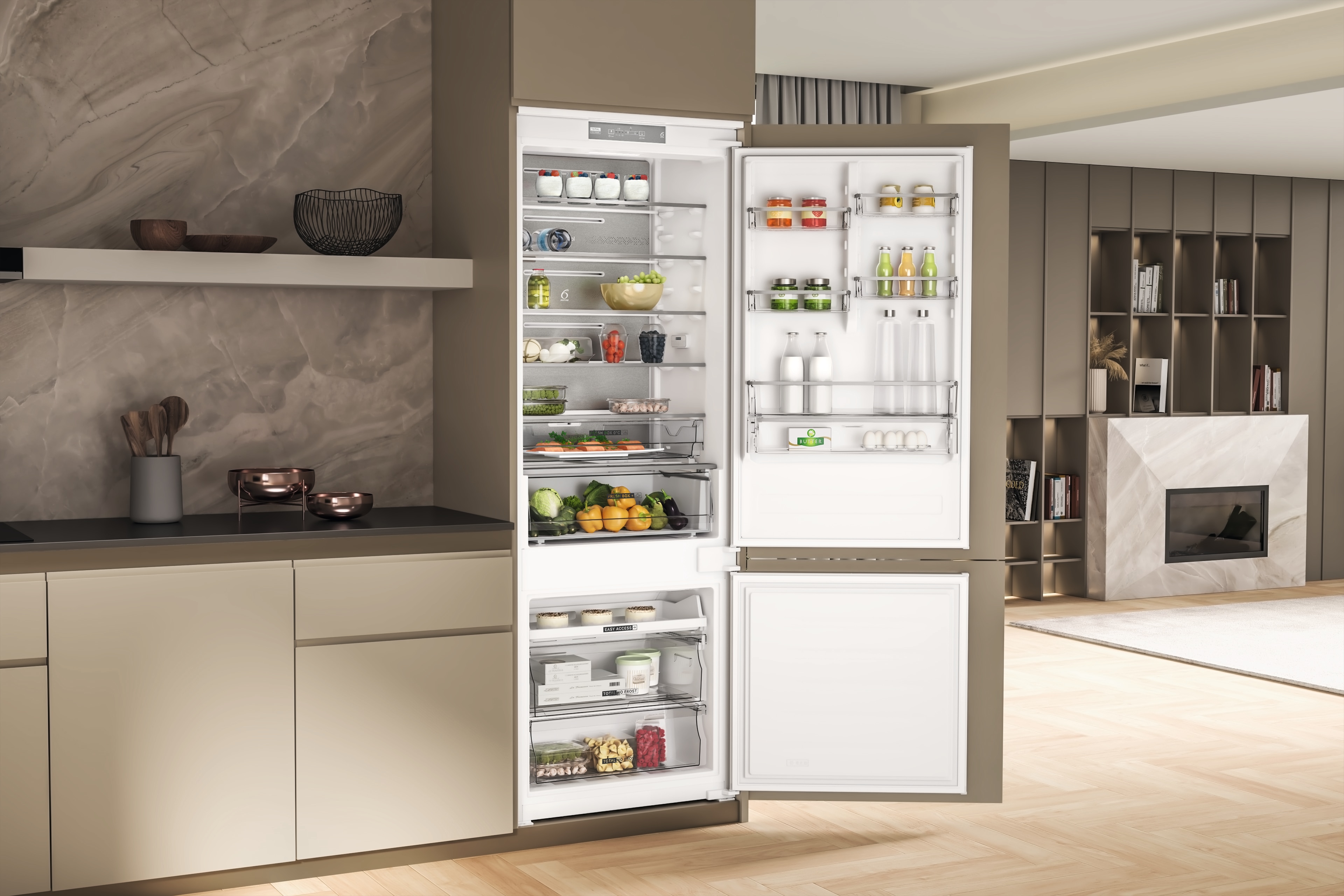 Imagen 11 de Frigorifico combi integrable Whirlpool Total No Frost - WH SP70 T121 - Blanco Blanco