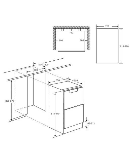 Frigorífico Mini de 1 Porta Encastrável Candy CM4SE68W com Congelador e de 82,6 cm - Branco Branco-4
