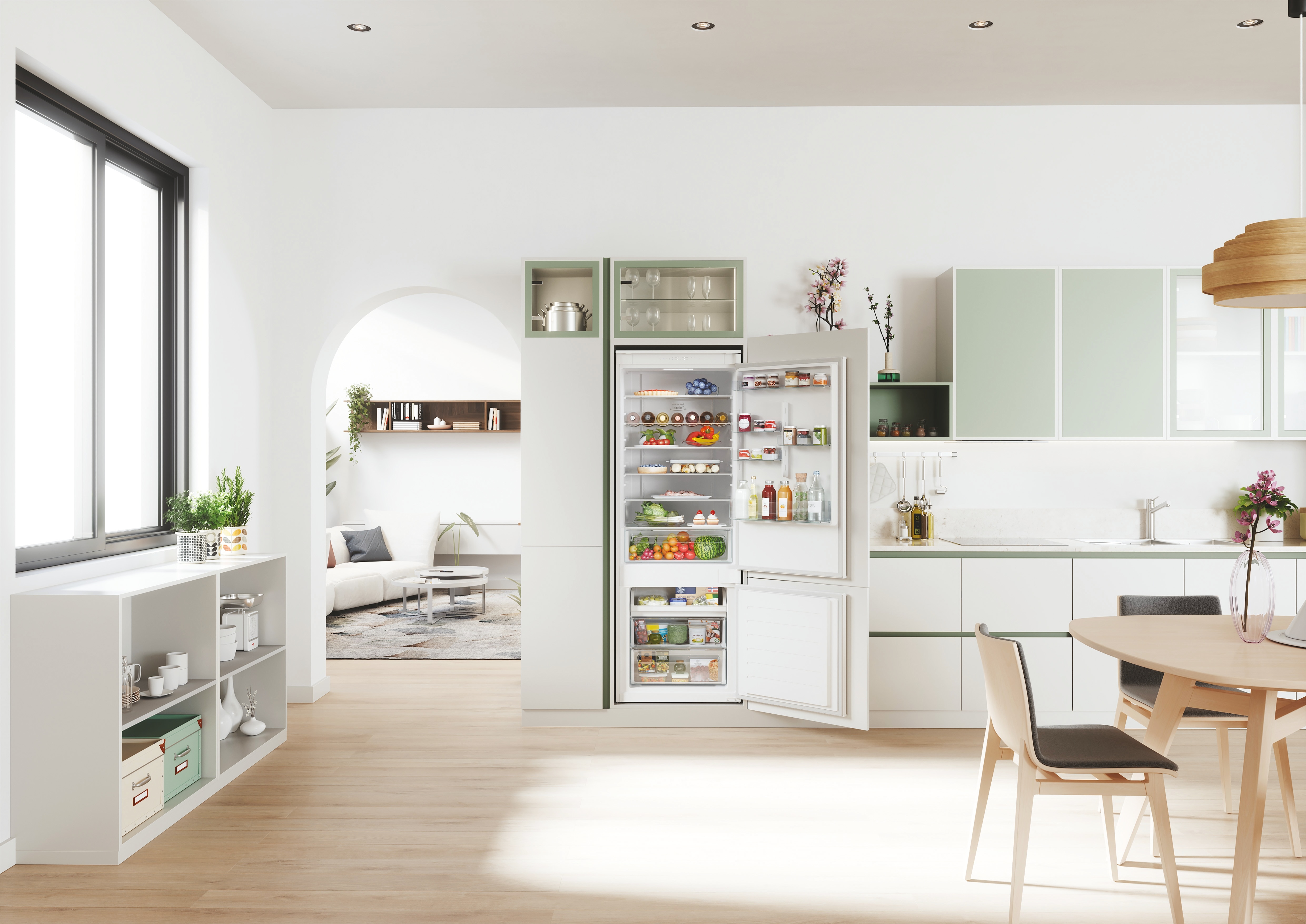 Frigorífico combi integrable Candy, WIFI Fresco - CBT7719EW - Blanco Blanco-6