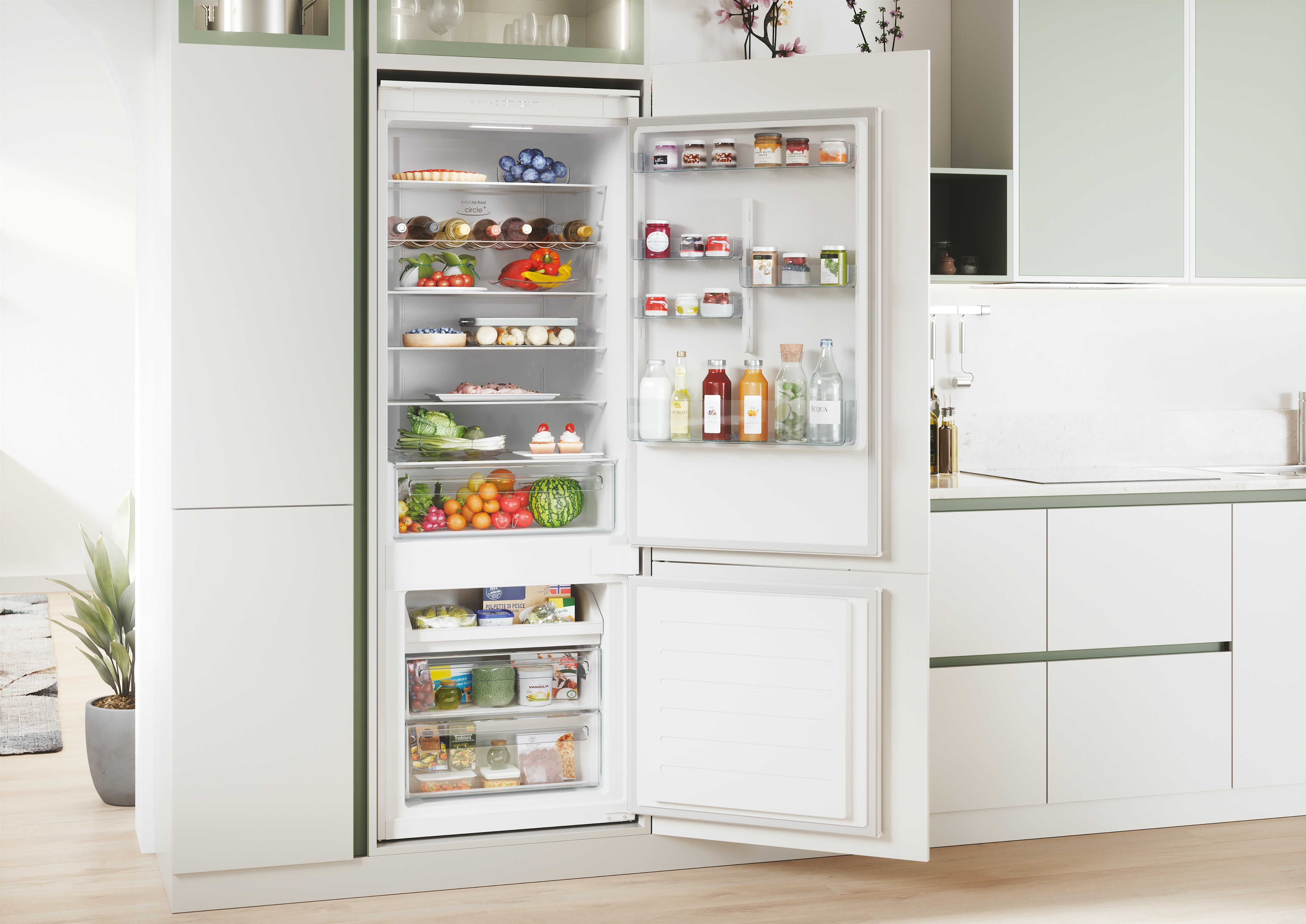 Frigorífico combi integrable Candy, WIFI Fresco - CBT7719EW - Blanco Blanco-7